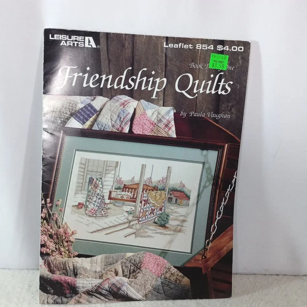 Leisure Arts Friendship Quilts Paula Vaughan Cross Stitch Pattern Leaflet 854